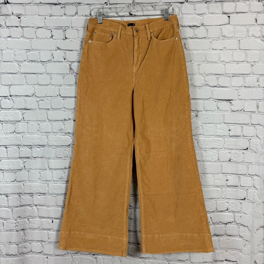 J Crew Wide Leg Corduroy Trouser Pants in Sand Castle Women 29 - Picture 3 of 14
